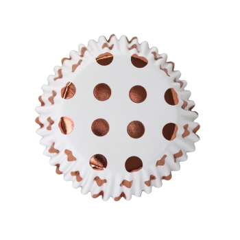 Cupcake Backförmchen - Rose Gold Polka Dots